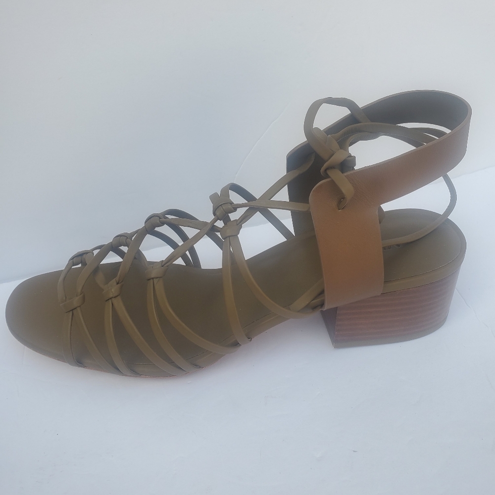 Vince Woman's Beaumont Knotted Leather Gladiator Strappy Sandals Brown Sz 10M - Picture 4 of 14